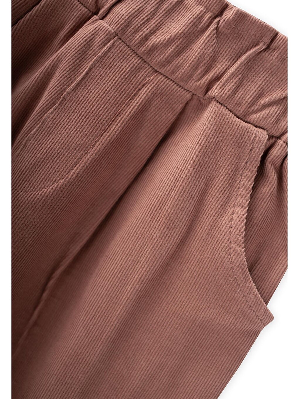 Kadife Pantolonlu T-Shirt Takım 1-7 Yaş Ekru-2