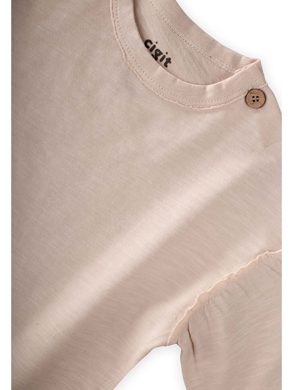 Kadife Pantolonlu T-Shirt Takım 1-7 Yaş Ekru-3