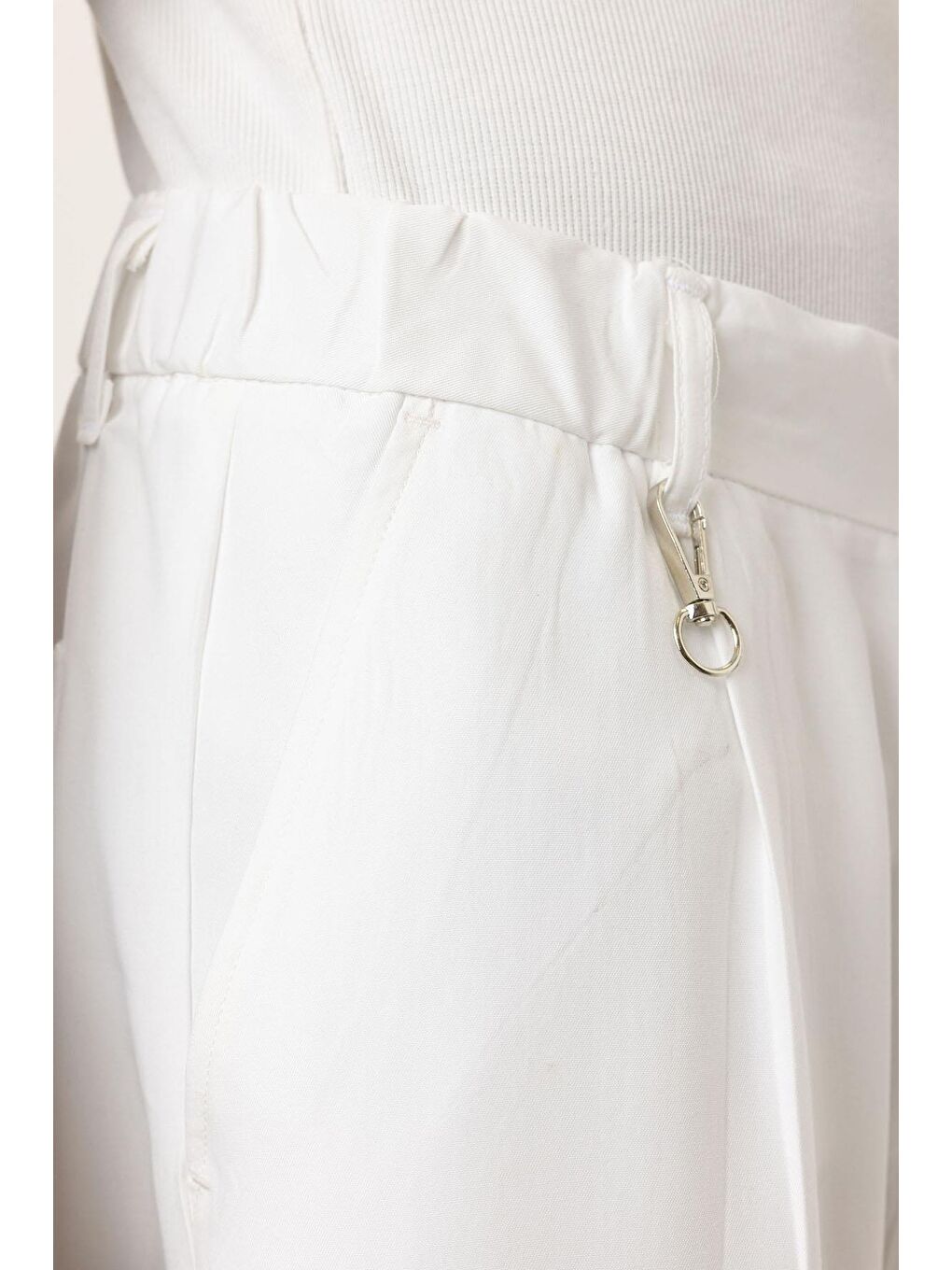 Relaxed Fit Kumaş  Erkek Pantolon Ekru-3