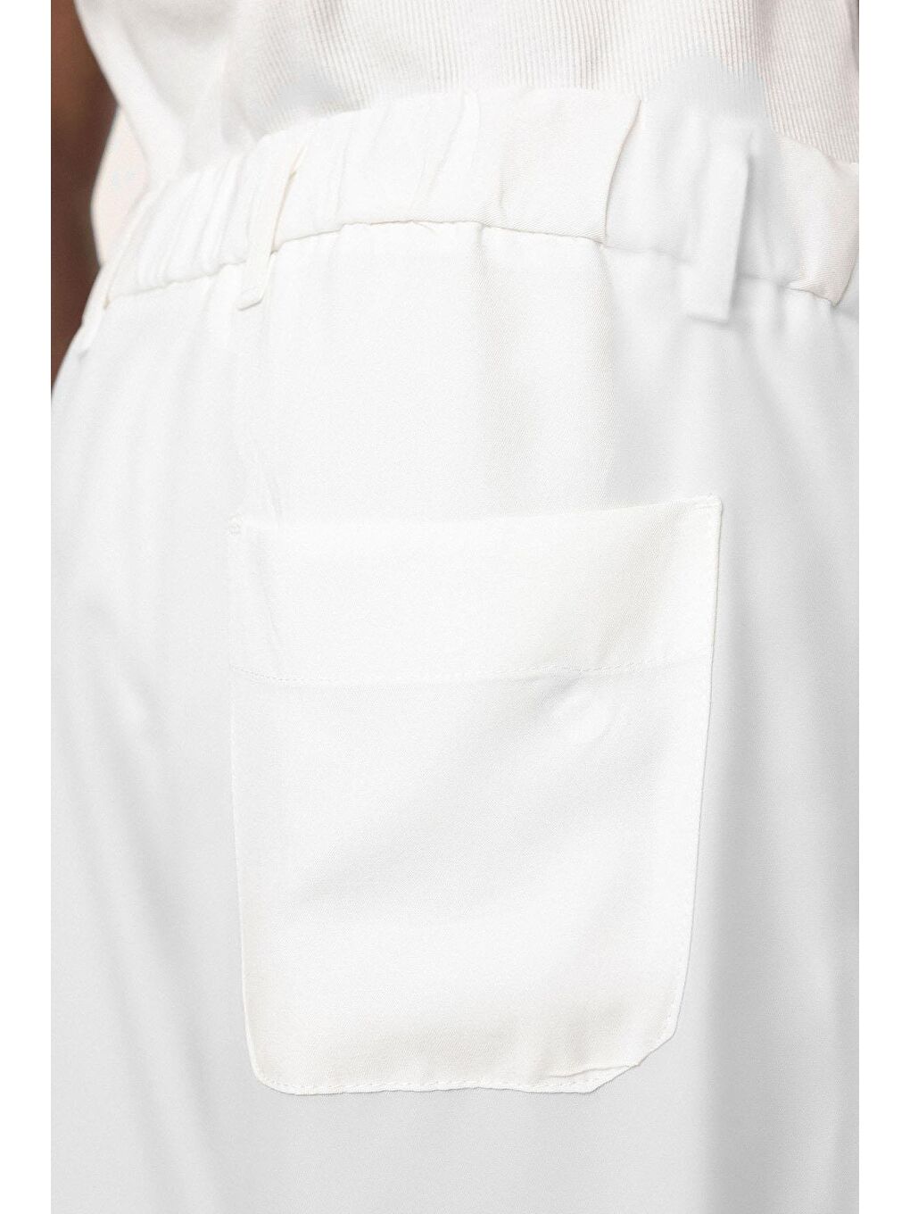 Relaxed Fit Kumaş  Erkek Pantolon Ekru-4