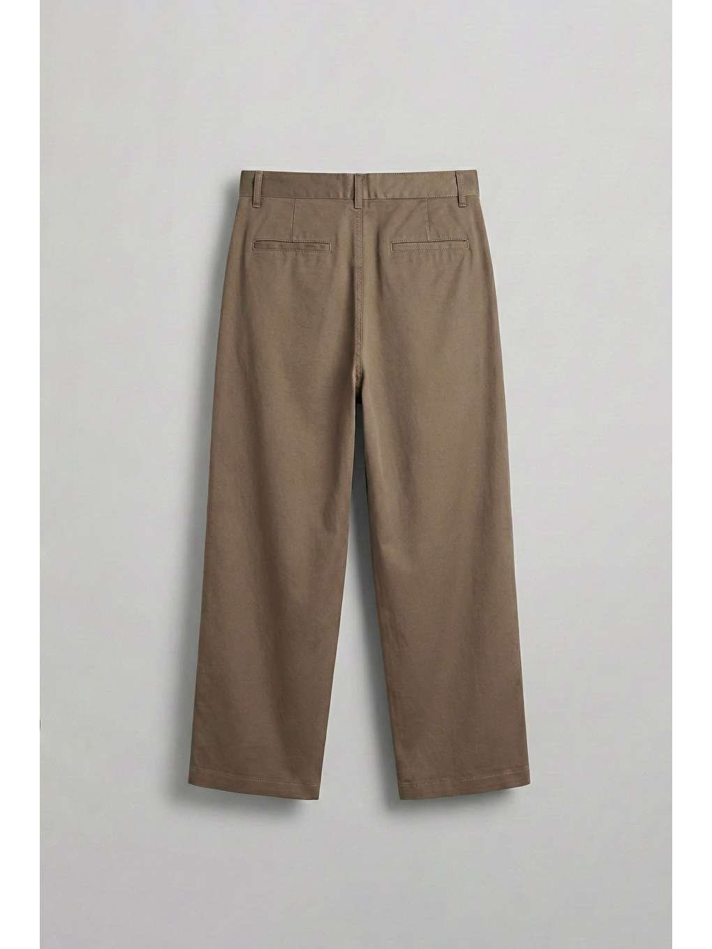 Erkek Süper Baggy Pileli Vintage Pantolon Kahverengi-1