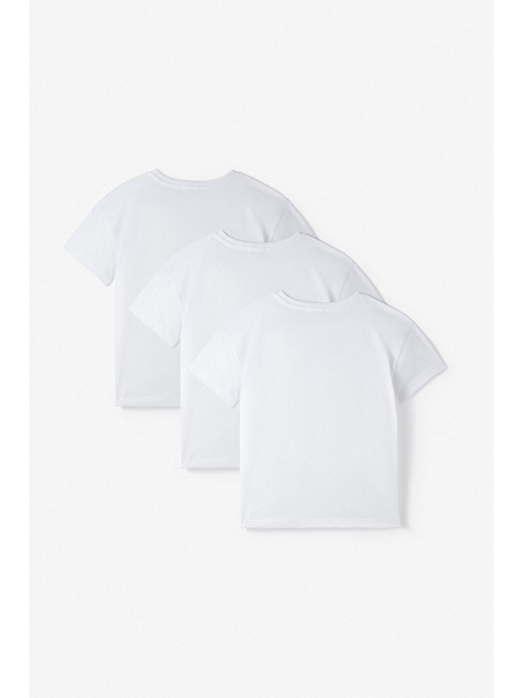 June Beyaz Çocuk 3'lü Basic T-Shirt - 1