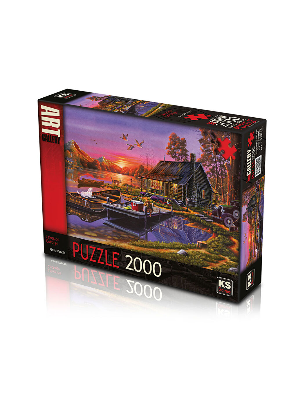 KS GAMES Renksiz Puzzle 2000 Parça Lakeside Cottage 22502