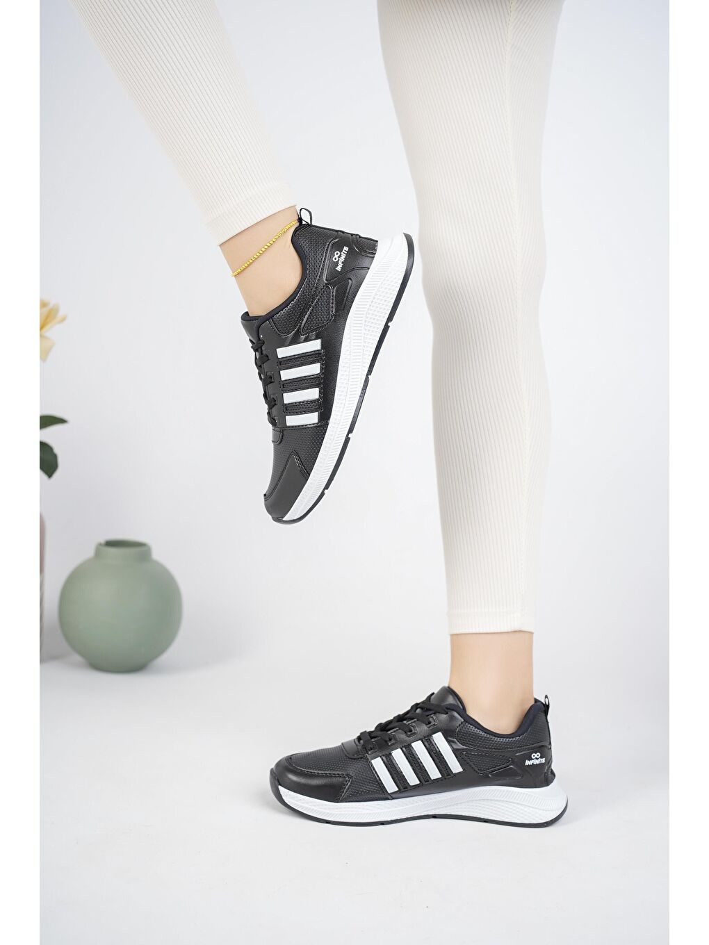 Siyah Pyl Unisex Ortopedik Günlük  Yürüyüş Koşu Sneaker Spor Ayakkabı-1