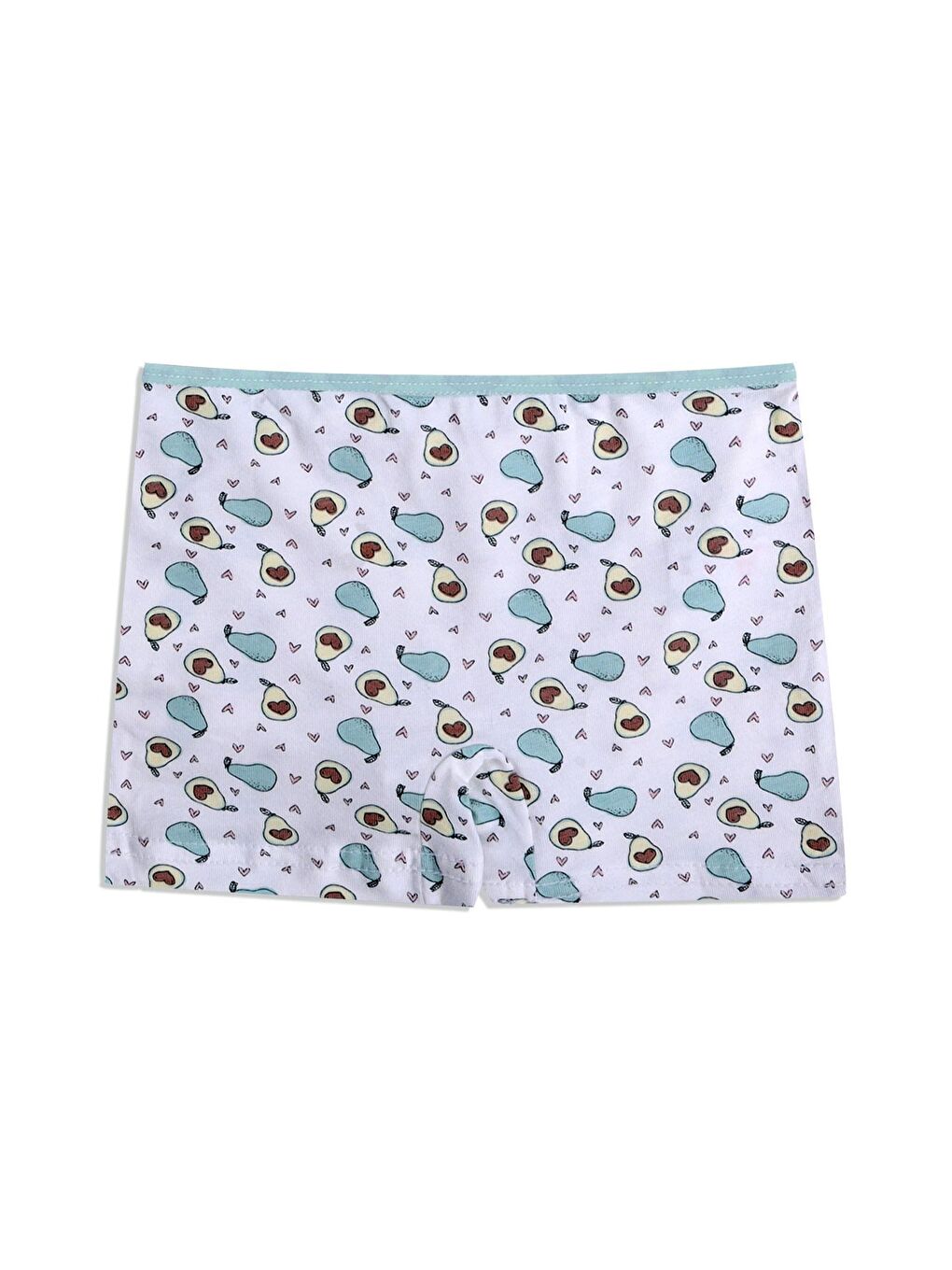 Yeşil Kız Çocuk Tavşan Baskılı Pamuklu Atlet Boxer Takım-1