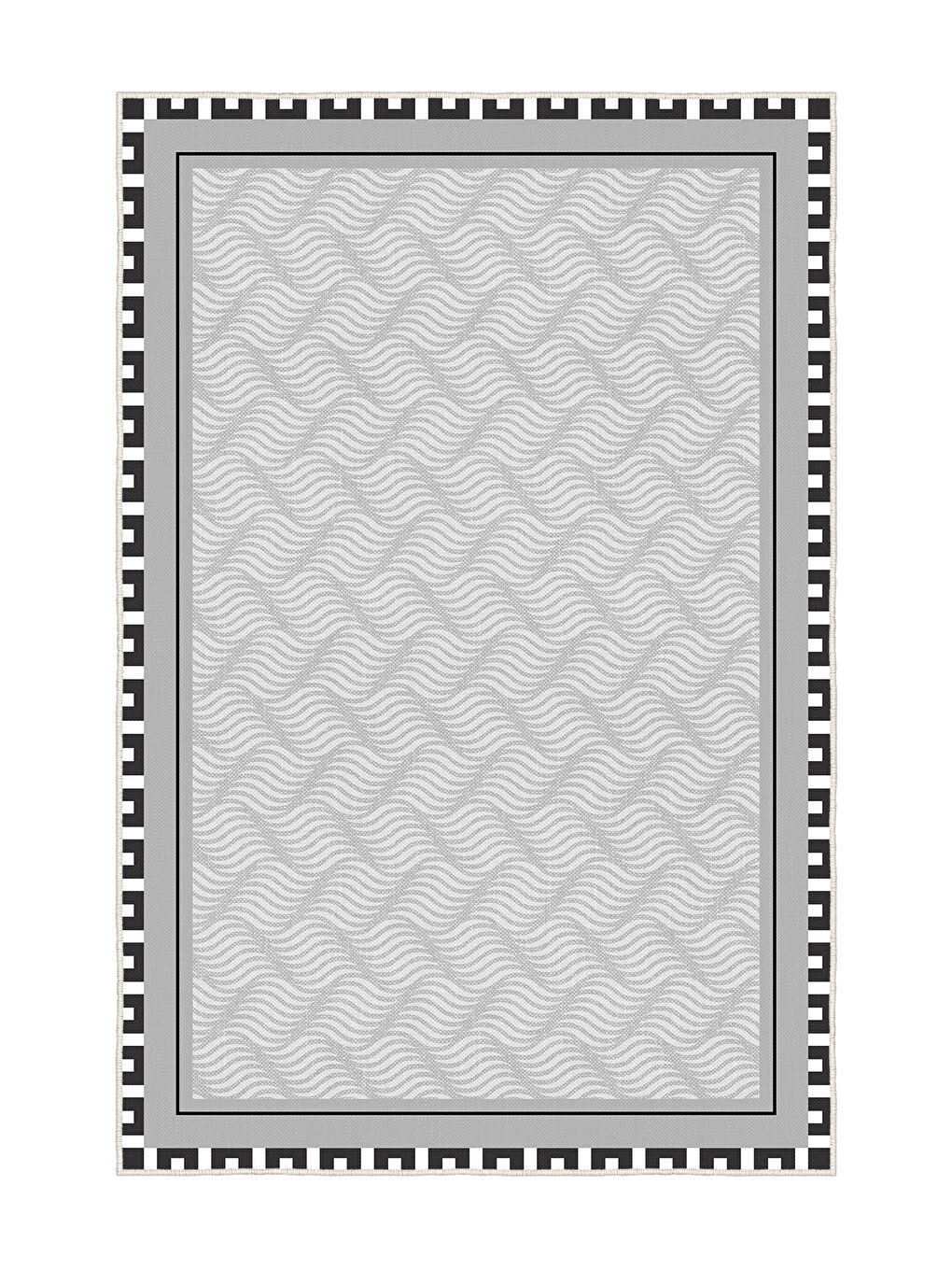 Gri Dekoratif Soft Modern Kaymaz Yıkanabilir Salon Halısı Mutfak Halısı Koridor Halısı Yolluk