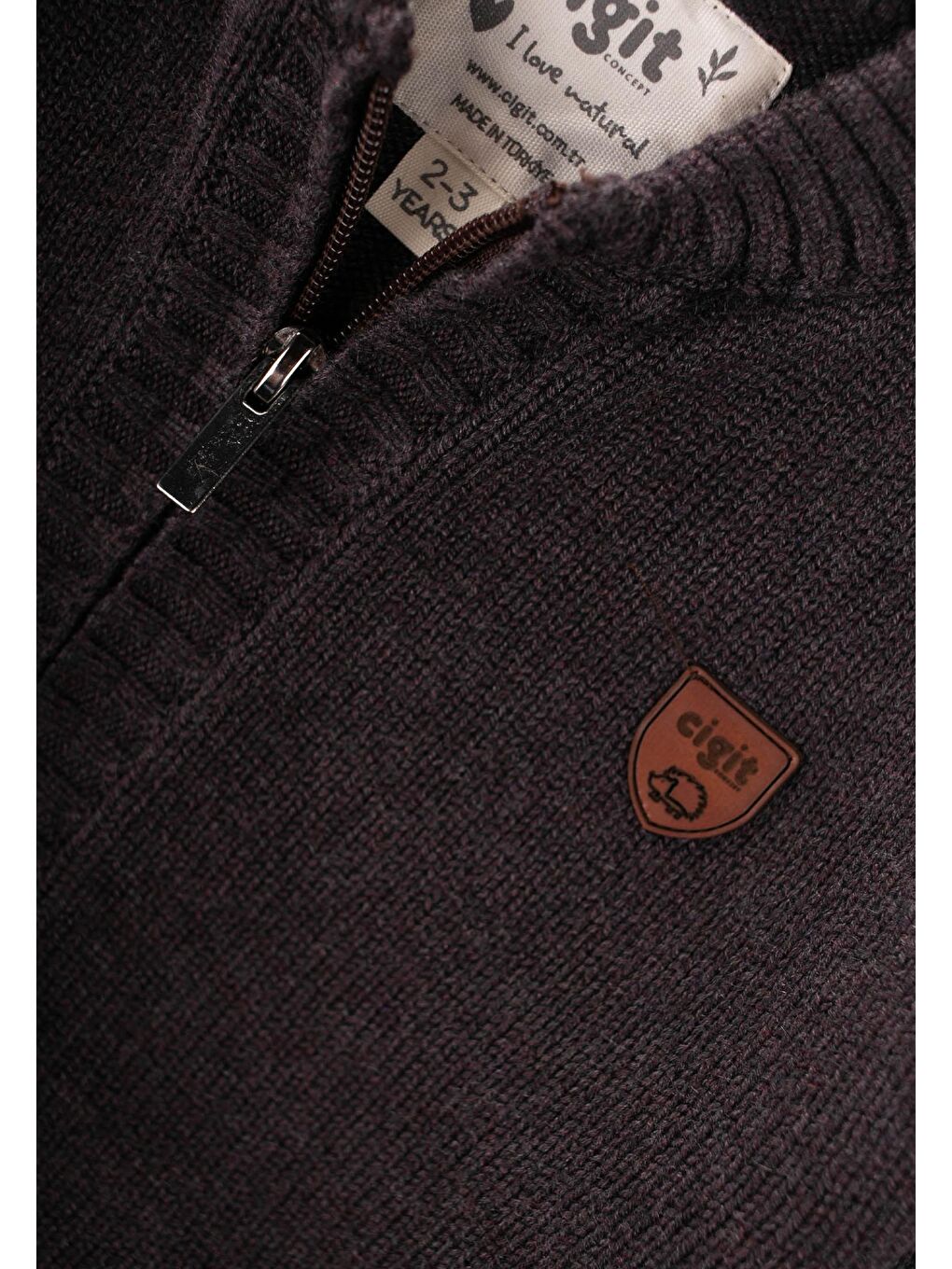 Kahverengi Triko Cepli Hırka 2-11 Yaş Kahve-2