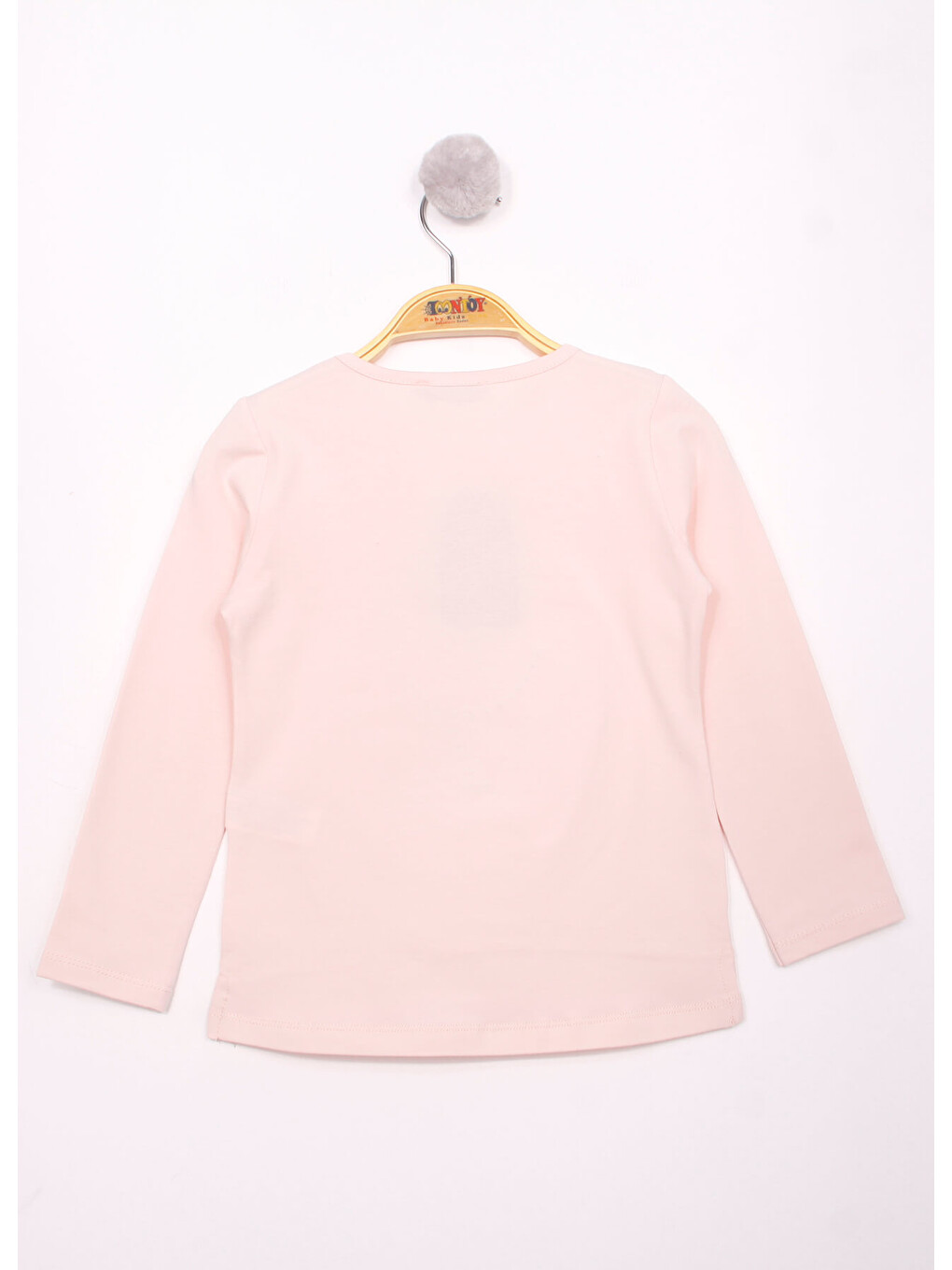 Pembe Kız Çocuk El Baskılı T-Shirt-1