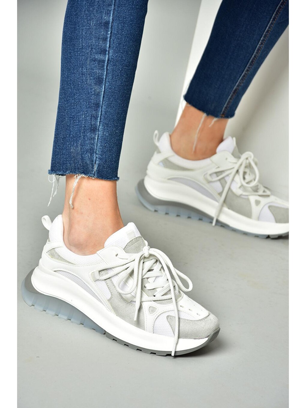 S9734131 Beyaz Kadın Sneakers-1