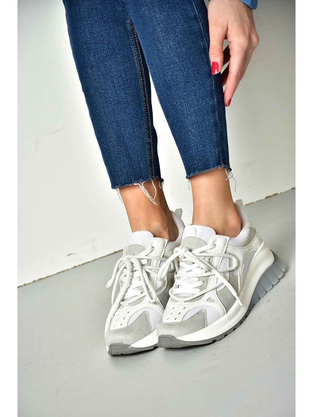 S9734131 Beyaz Kadın Sneakers-2