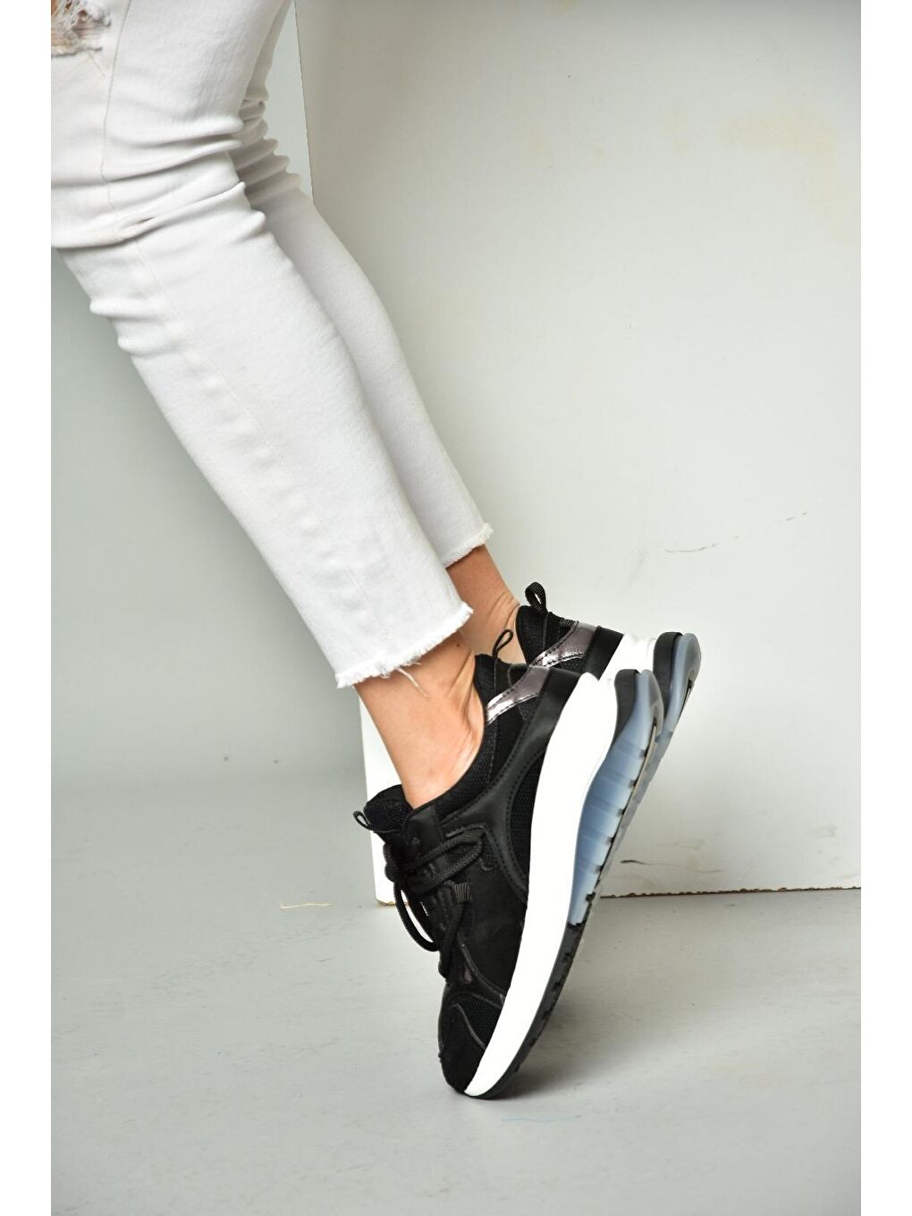 S9734131 Siyah Kadın Sneakers-1