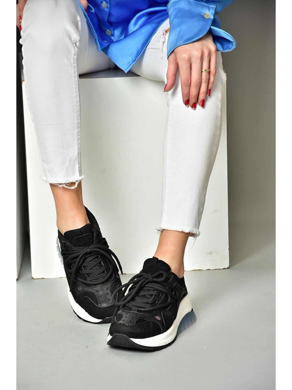 S9734131 Siyah Kadın Sneakers-3