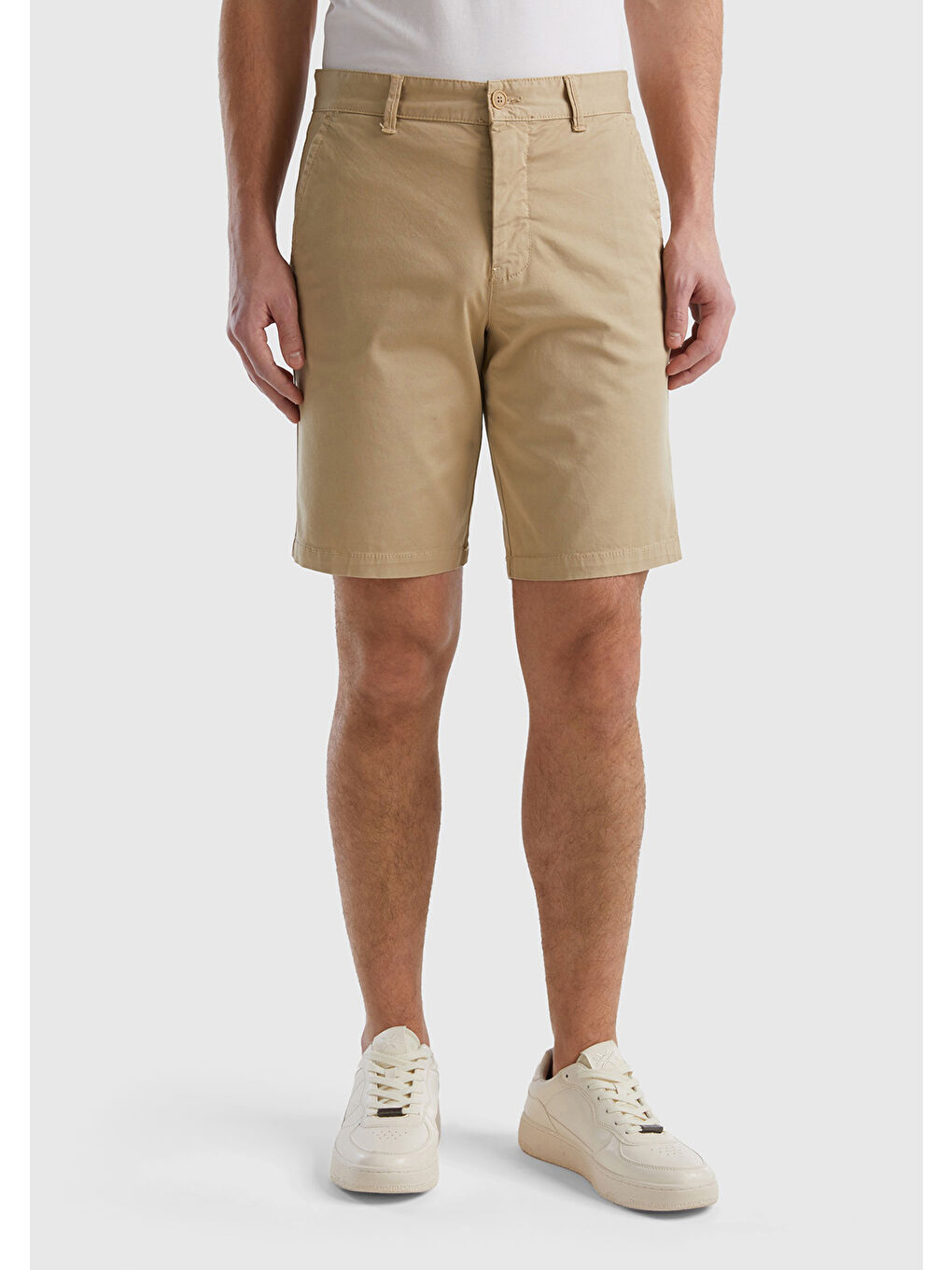 United Colors Of Benetton Erkek Bej Chino Bermuda