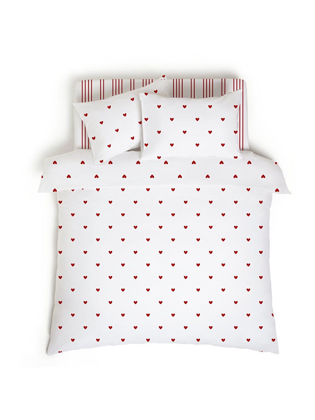 Karışık Sevgililer Günü Özel Çift Kişilik Pamuklu Nevresim Takımı 200x220 cm Çift Taraf Baskılı-1