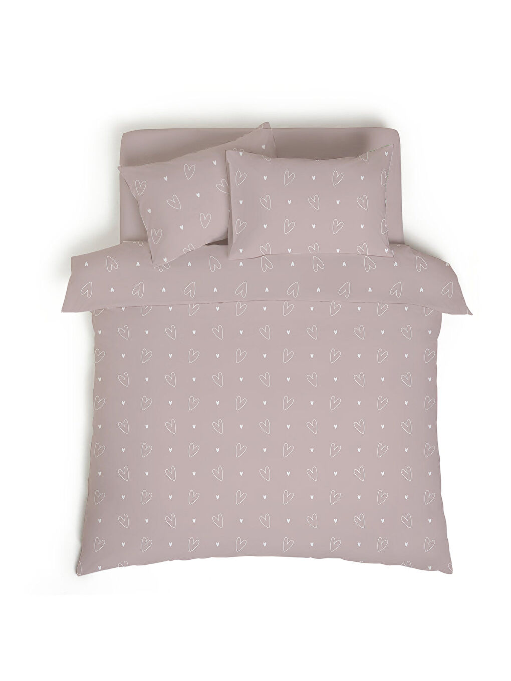 Karışık Sevgililer Günü Özel Çift Kişilik Pamuklu Nevresim Takımı 200x220 cm Çift Taraf Baskılı-1