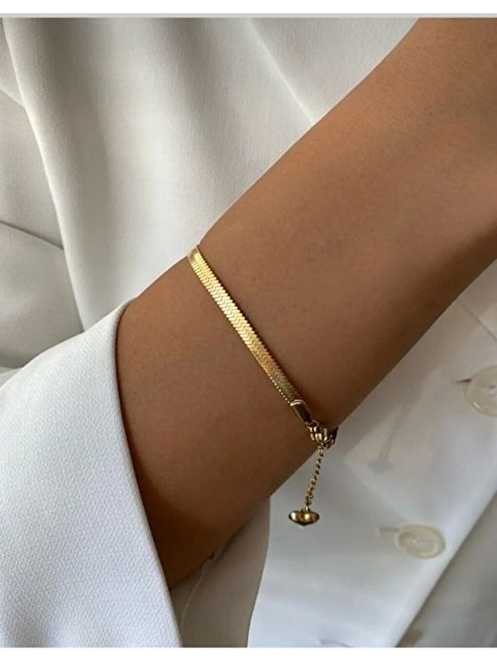 Sarı Kadın Yüksek Kalite 316L Çelik İtalyan Model Gold Ayarlanabilir Bileklik – Kararmaz, Zarif Tasarım S-1