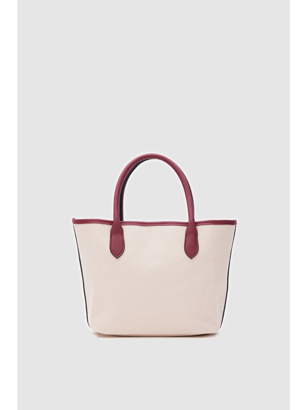 Manto Garnili Kanvas Omuz Çantası Bordo