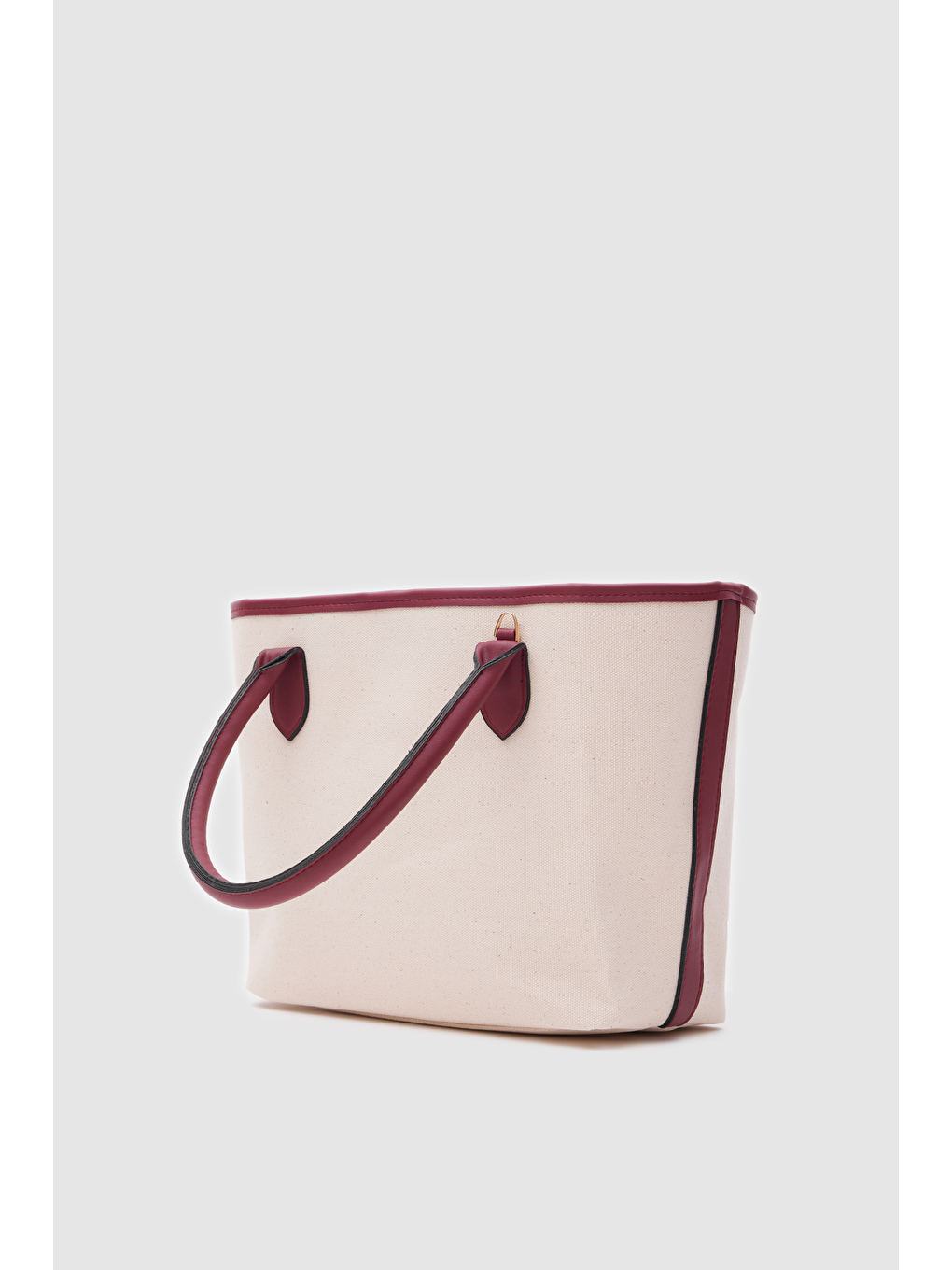 Manto Garnili Kanvas Omuz Çantası Bordo-1