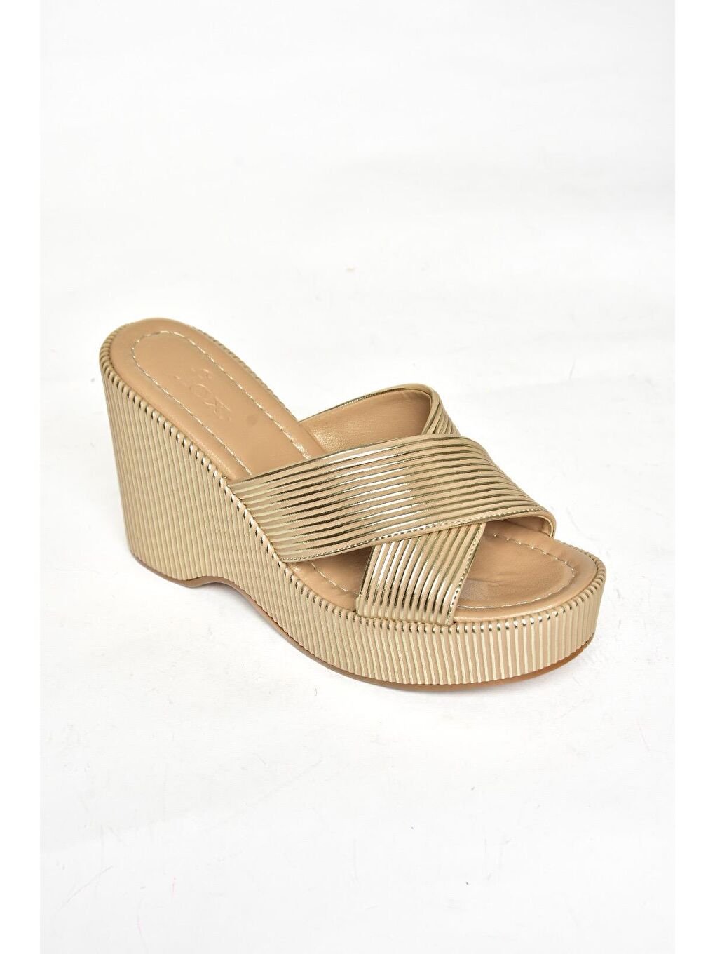 Sarı S2501014 Altın Kadın Terlik-1