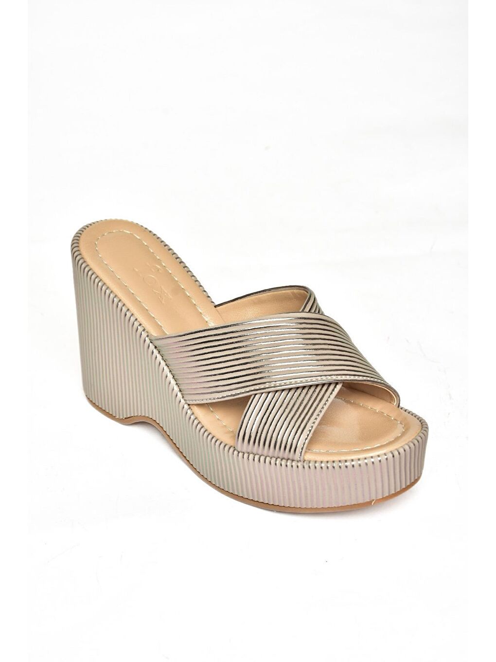 Antrasit S2501014 Platin Kadın Terlik-1