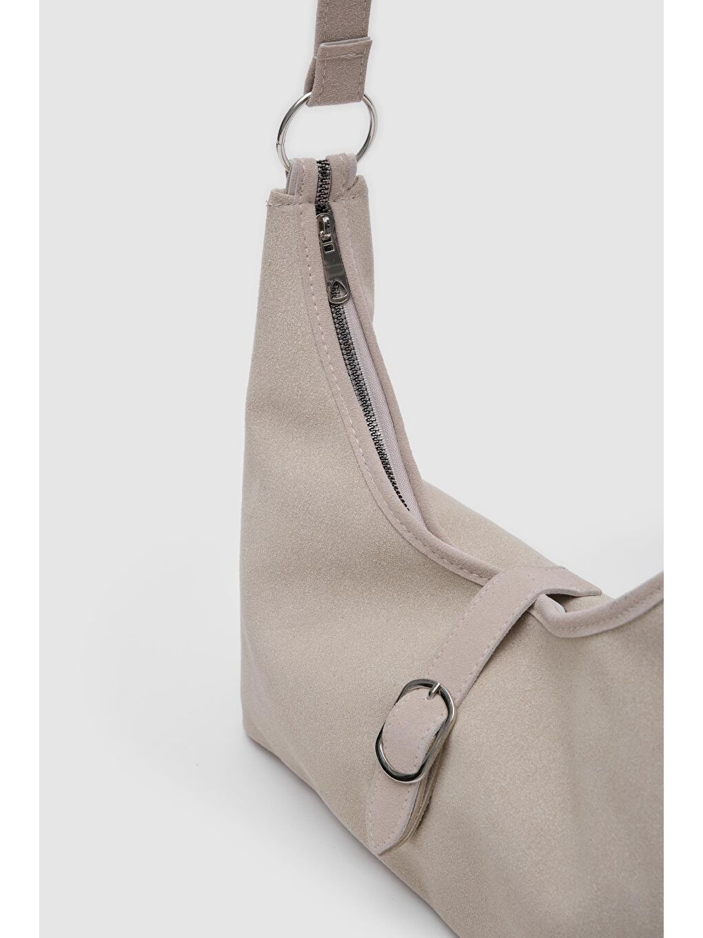 Ekru Marilla Süet Vintage Omuz Çantası Krem-3