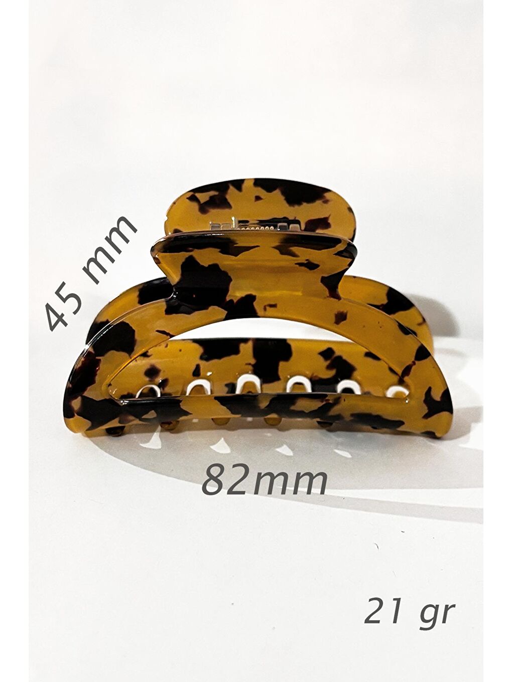 Kahverengi Betty kaplumbağa Sırtı Lüks Asetat Pencereli Mandal Toka-4