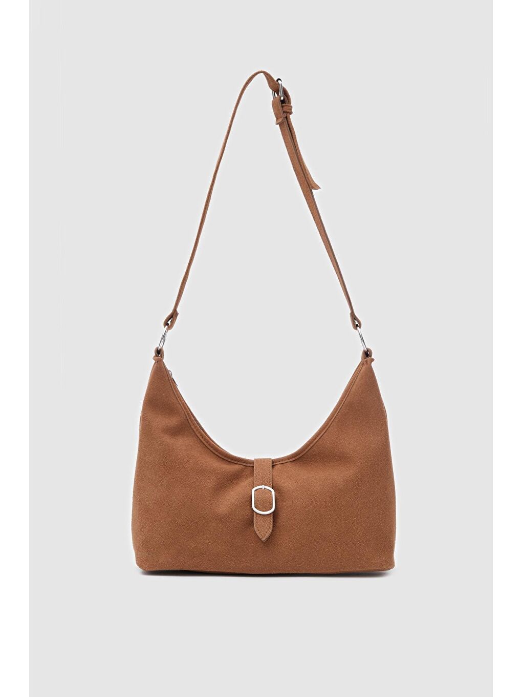 Kahverengi Marilla Süet Vintage Omuz Çantası Taba
