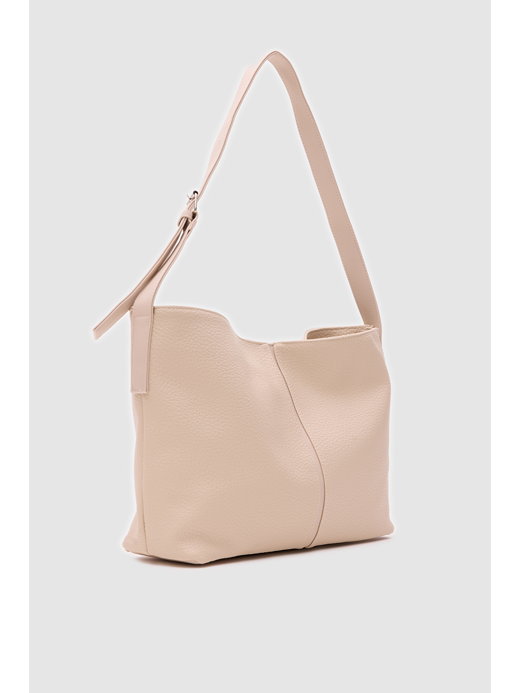 Ekru Agatha Deri Omuz Çantası Krem-1