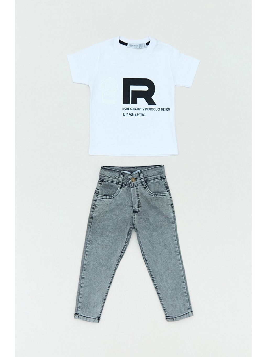 Siyah %100 Pamuk Yazı Baskılı Çıtçıtlı 3 Lü Erkek Çocuk Takım-4