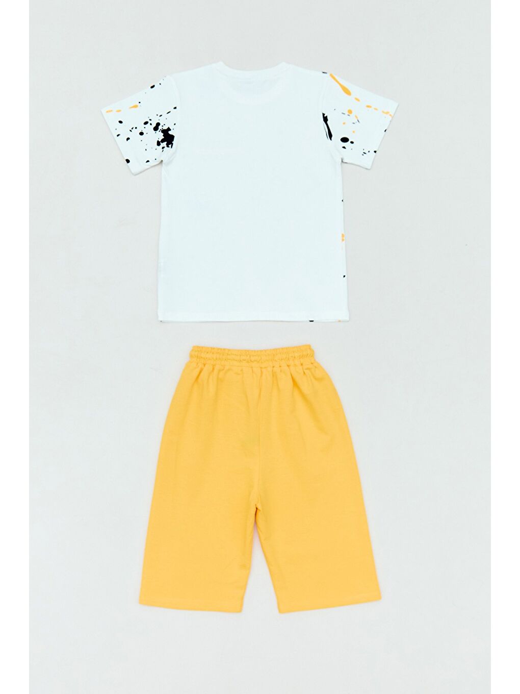 Sarı To Feel Good Yazı Baskılı 2 Li Erkek Çocuk Şortlu Takım-1