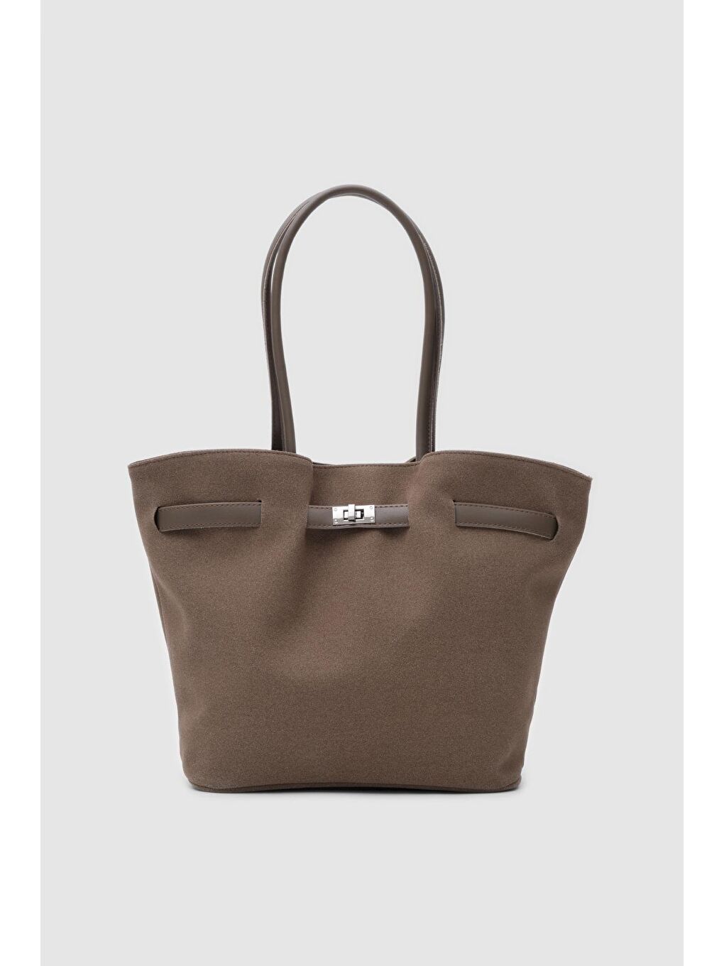 Bej Versay Süet Omuz Çantası Vizon