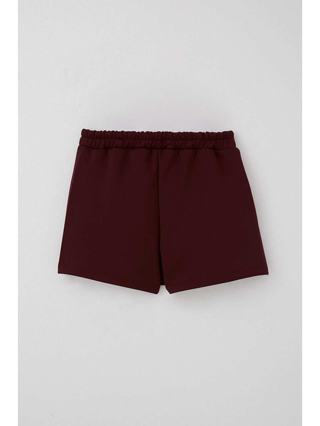 Kız Çocuk Şort Etek Cep Kapağı Detaylı Düğme Aksesuarlı Bordo (6-12 Yaş)-1