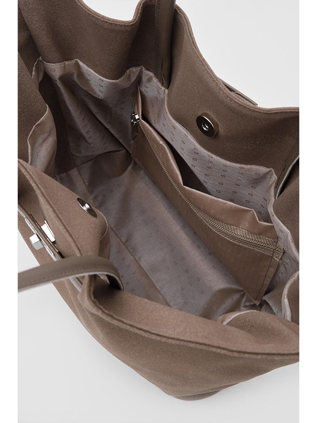 Bej Versay Süet Omuz Çantası Vizon-3