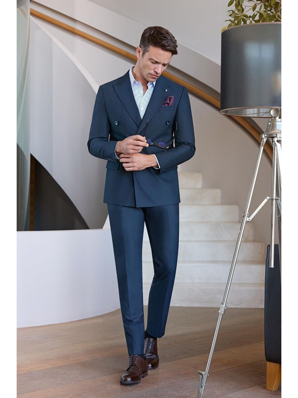 Koyu Lacivert 6 Drop Slim Fit Classic Takım Elbise 1001245172-2