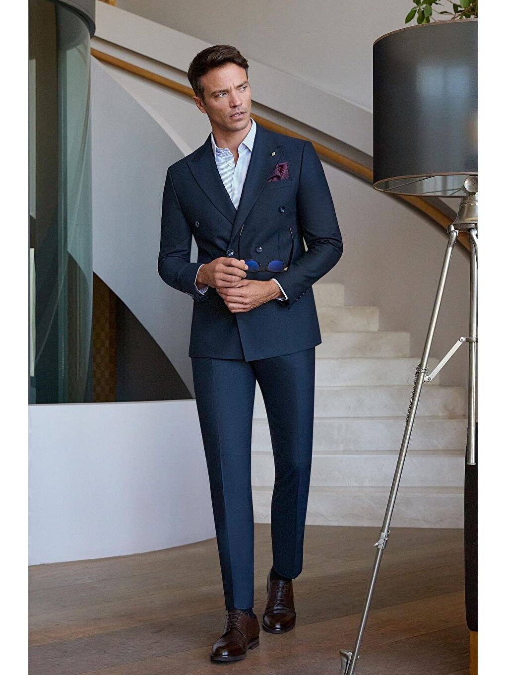 Koyu Lacivert 6 Drop Slim Fit Classic Takım Elbise 1001245172-4