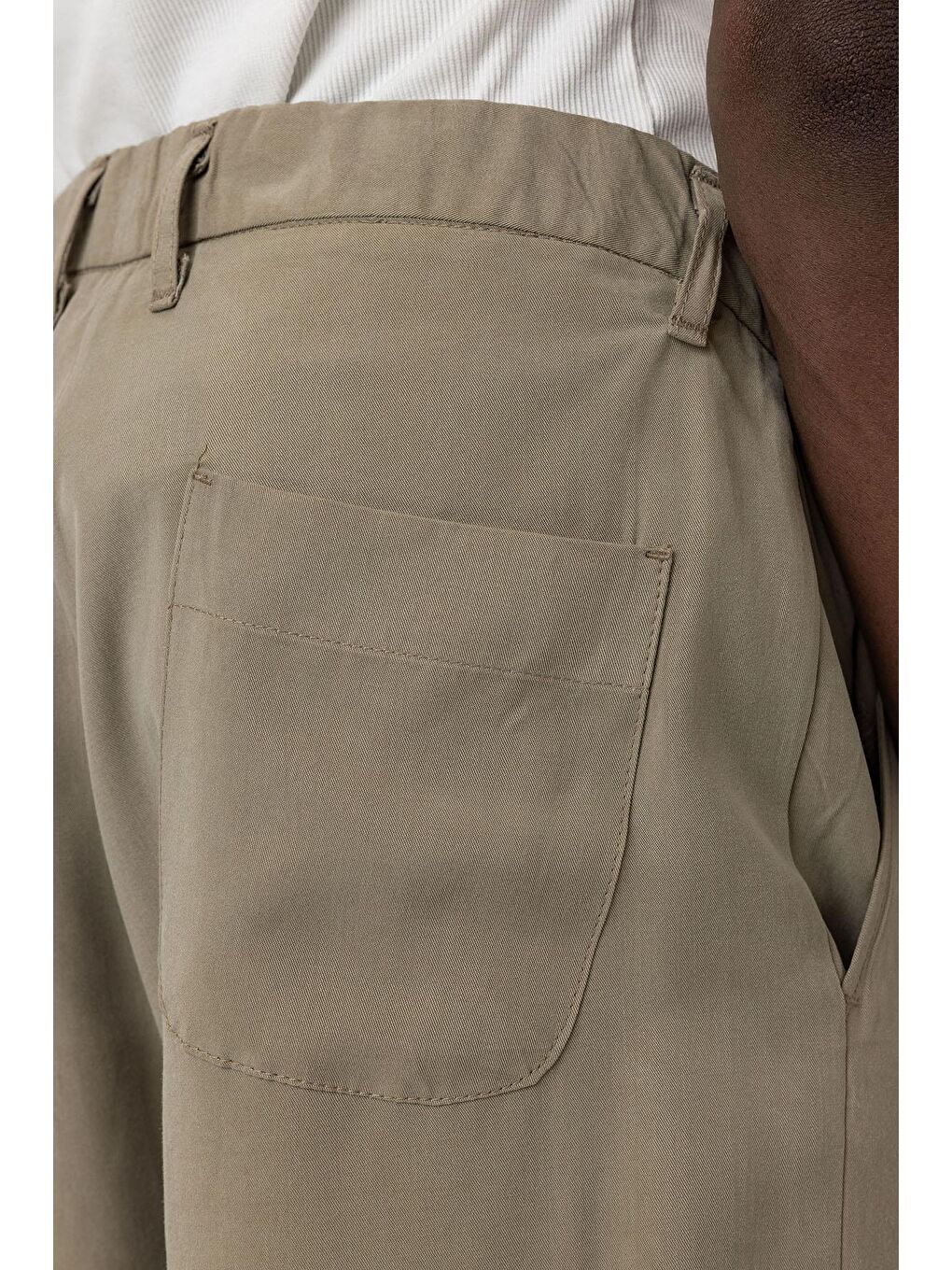 Relaxed Fit Kumaş  Erkek Pantolon Haki-7