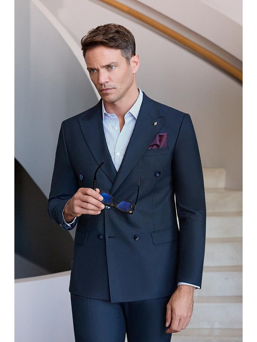 Koyu Lacivert 6 Drop Slim Fit Classic Takım Elbise 1001245172-5