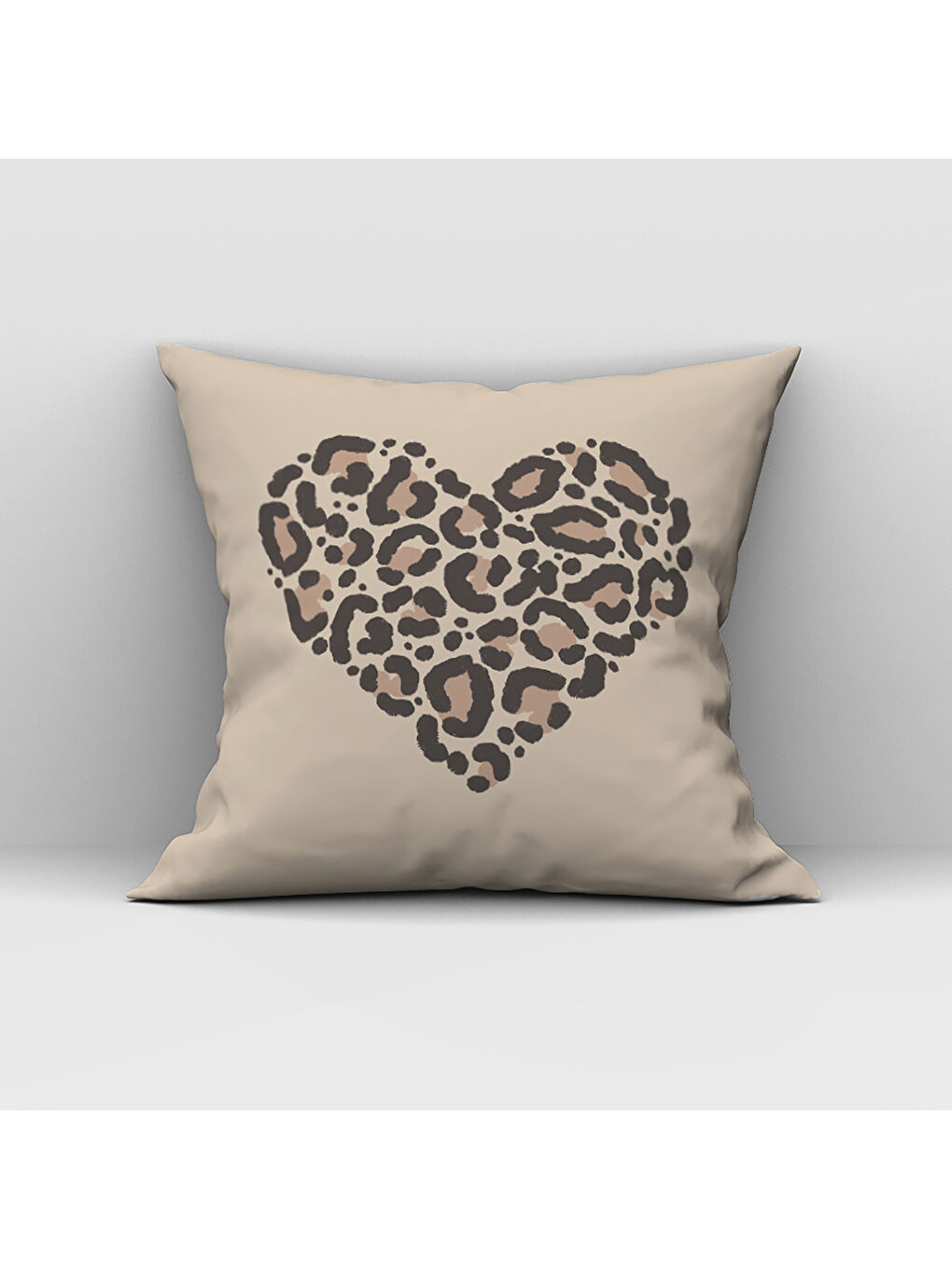 Karışık Sevgililer Günü Özel Kalp Desenli Çift Taraflı Baskılı Kadife Kırlent Kılıfı   43x43 cm-1