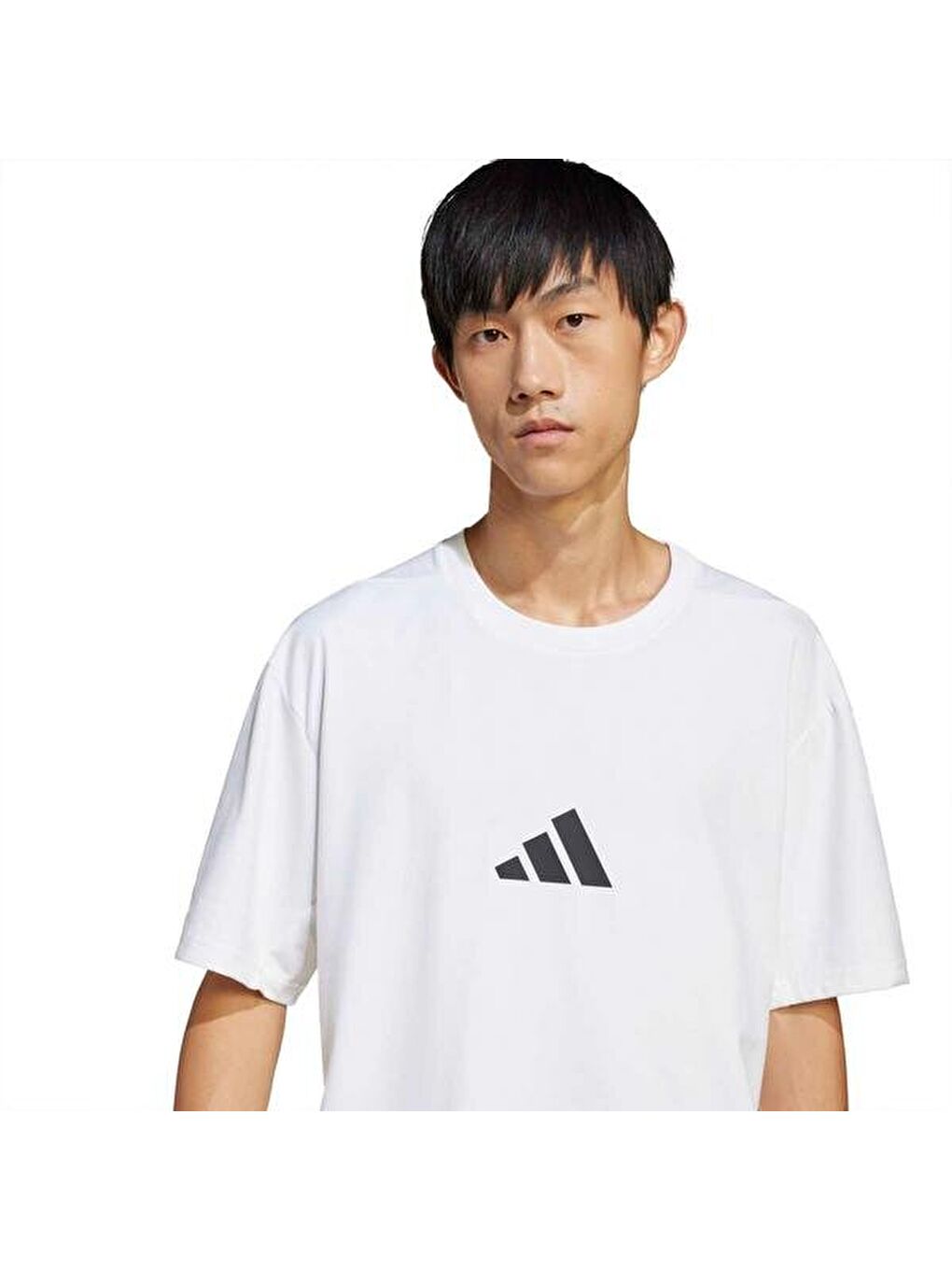 Z.N.E. Loose Fit Erkek Beyaz Yuvarlak Yaka Tişört-4