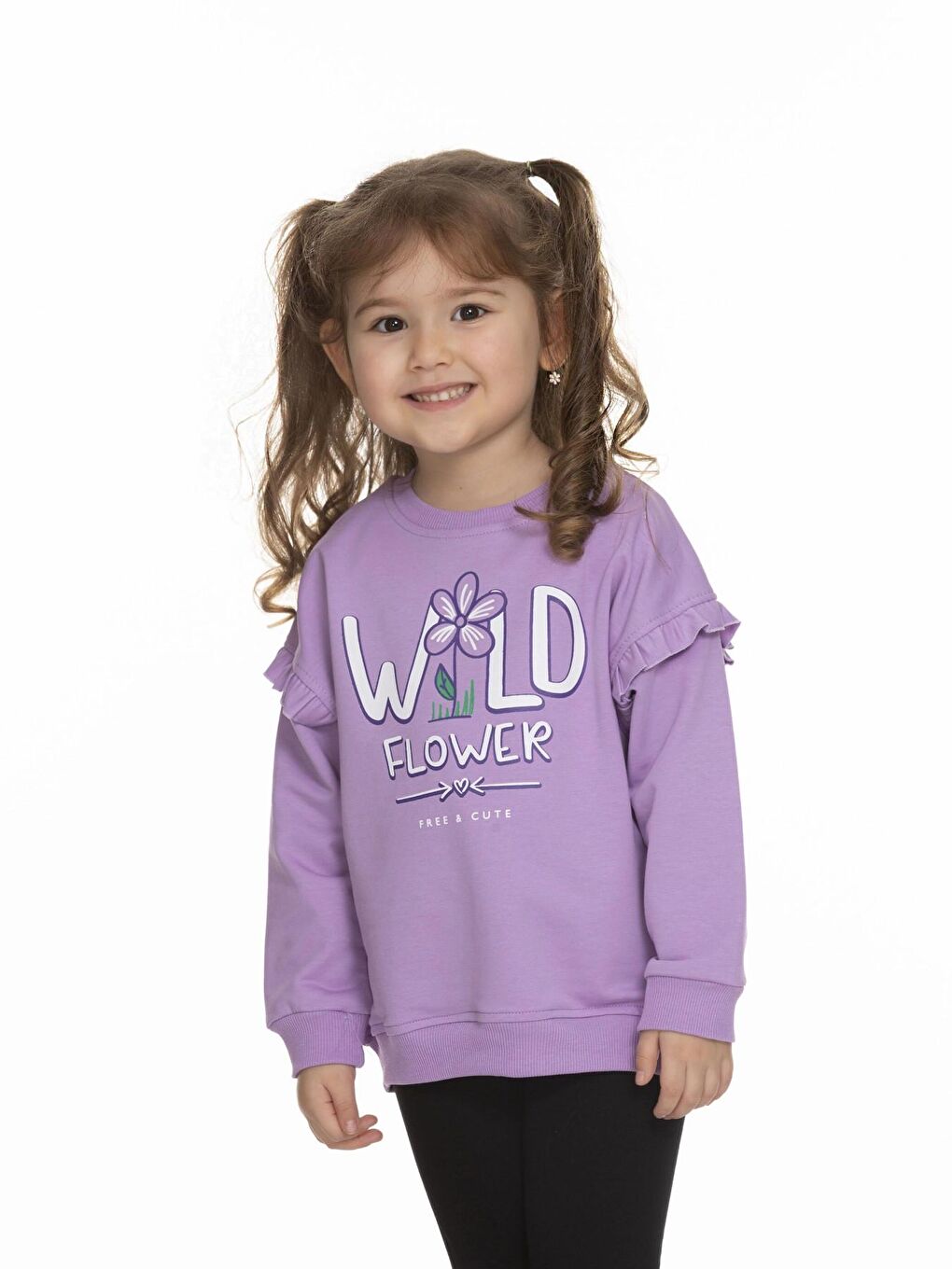 Myhanne Lila Wild Flower Baskılı Sweat 6904 - 2