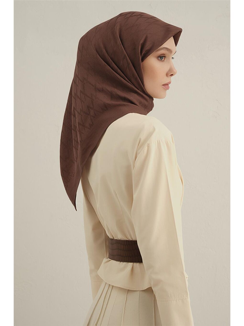 Kahverengi Lyocell Eşarp 1- 16-1