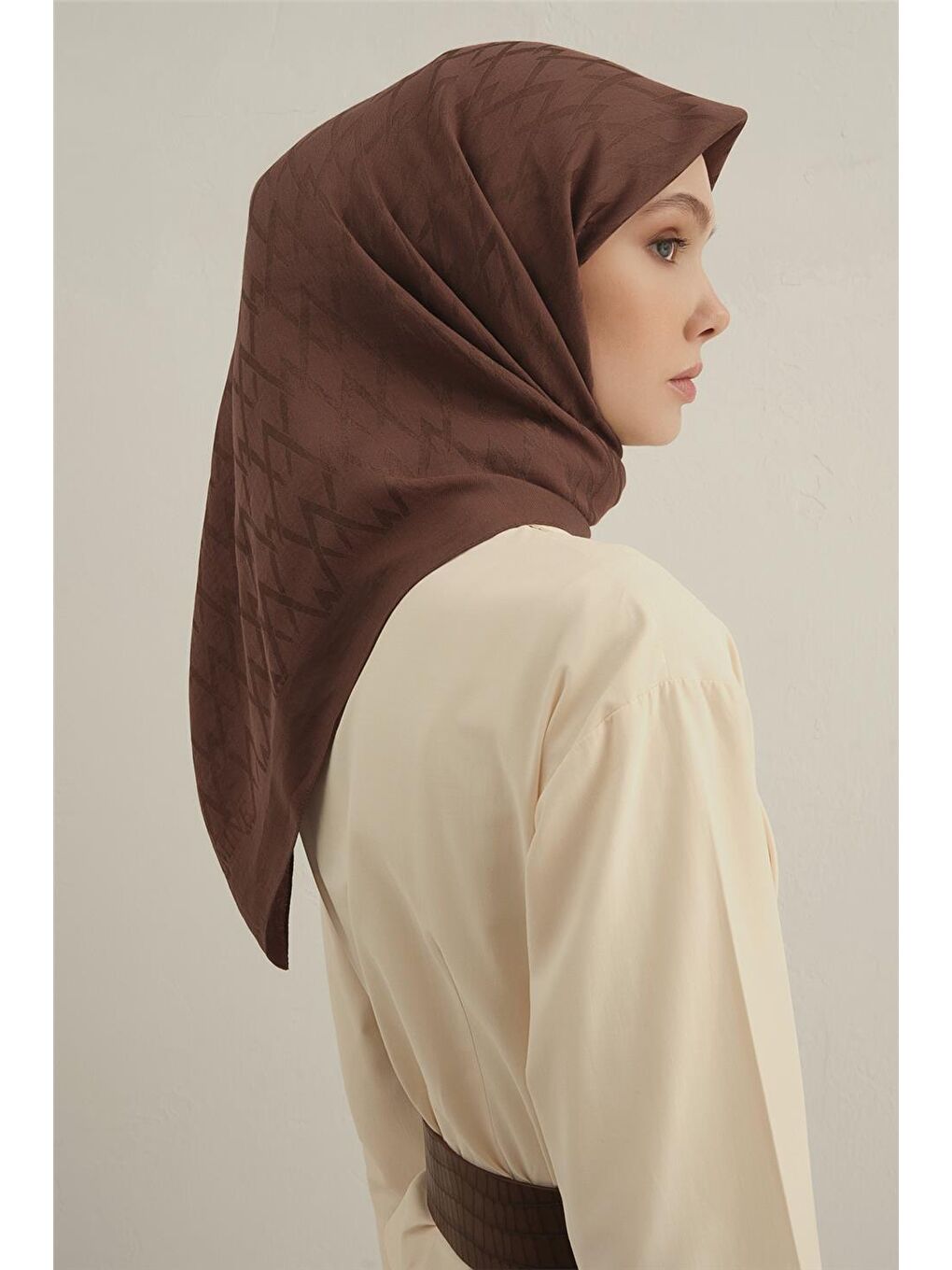 Kahverengi Lyocell Eşarp 1- 16-2