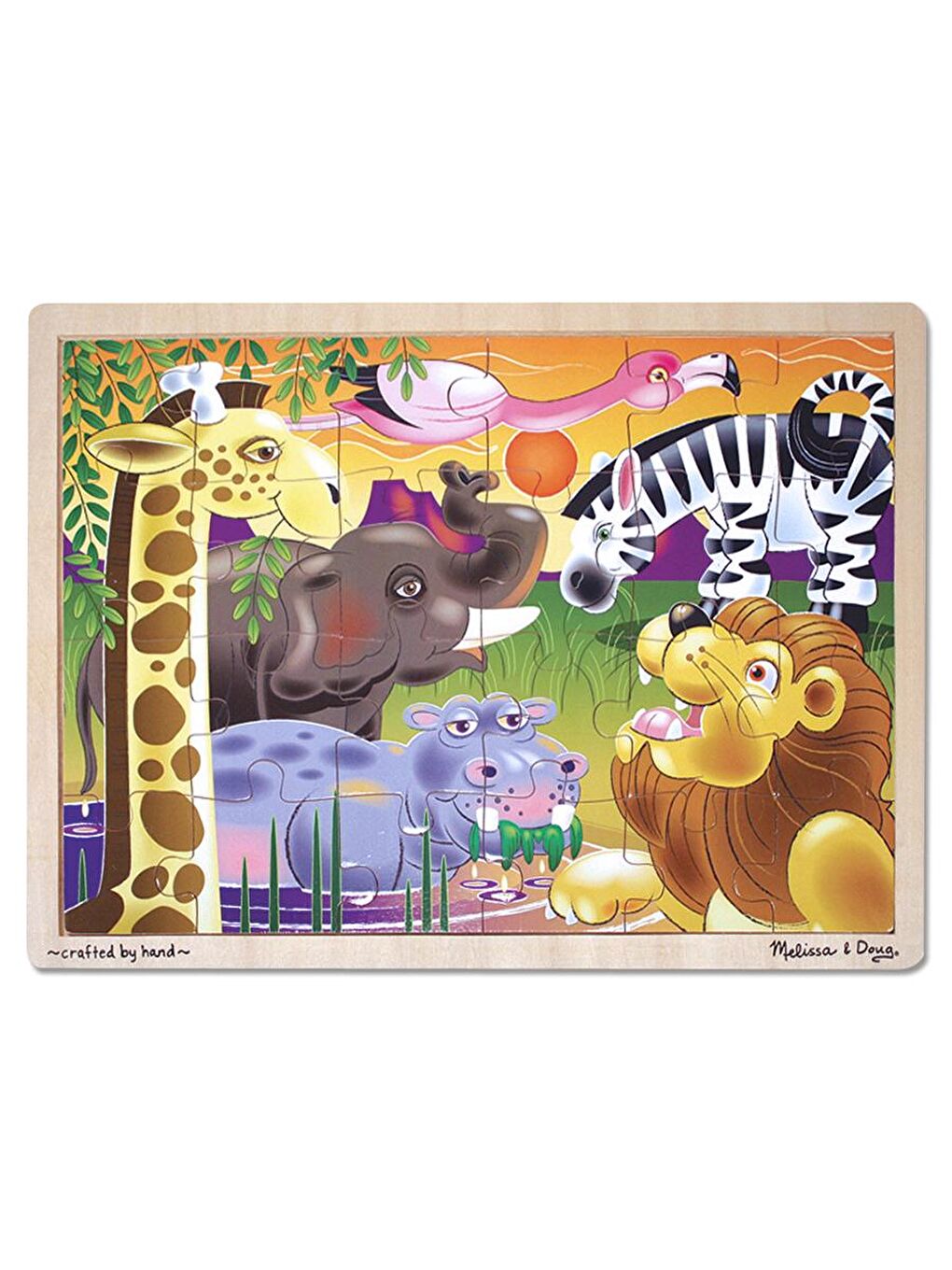 Melissa and Doug Ahşap 24 Parça Yapboz - Safari