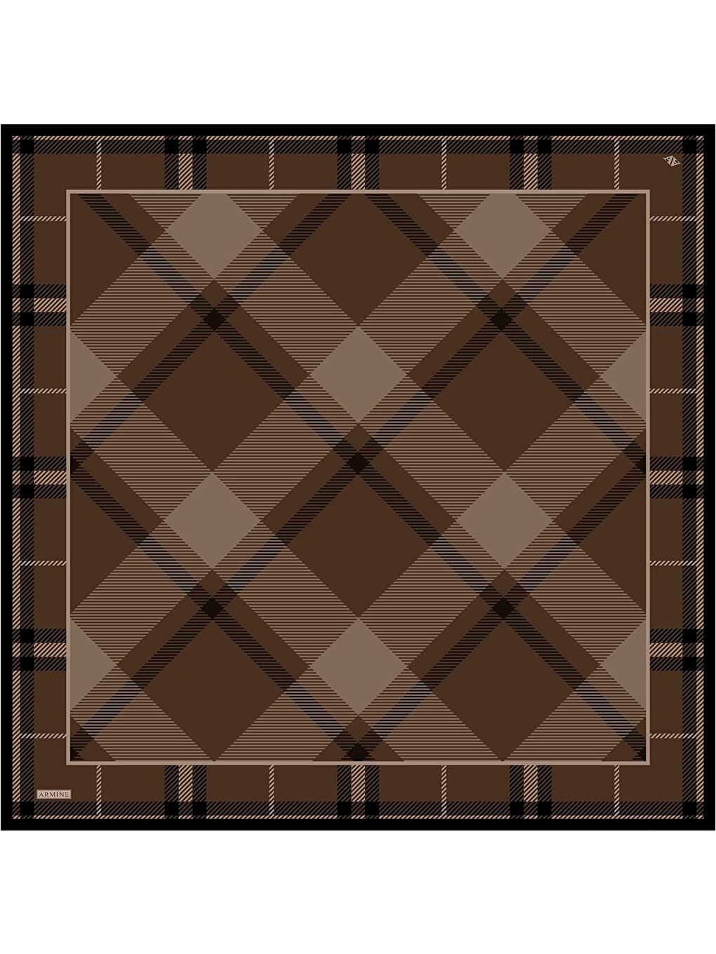 Kahverengi Saf İpek Sura Eşarp 9418D 33-3