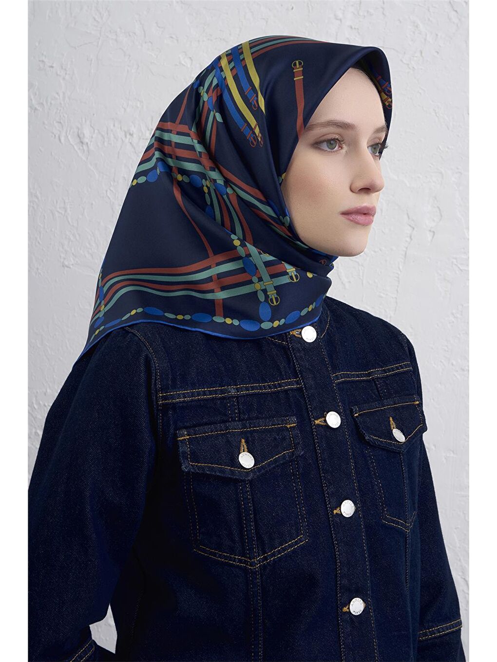 Karışık Saf İpek Sura Eşarp 9407D 51-2