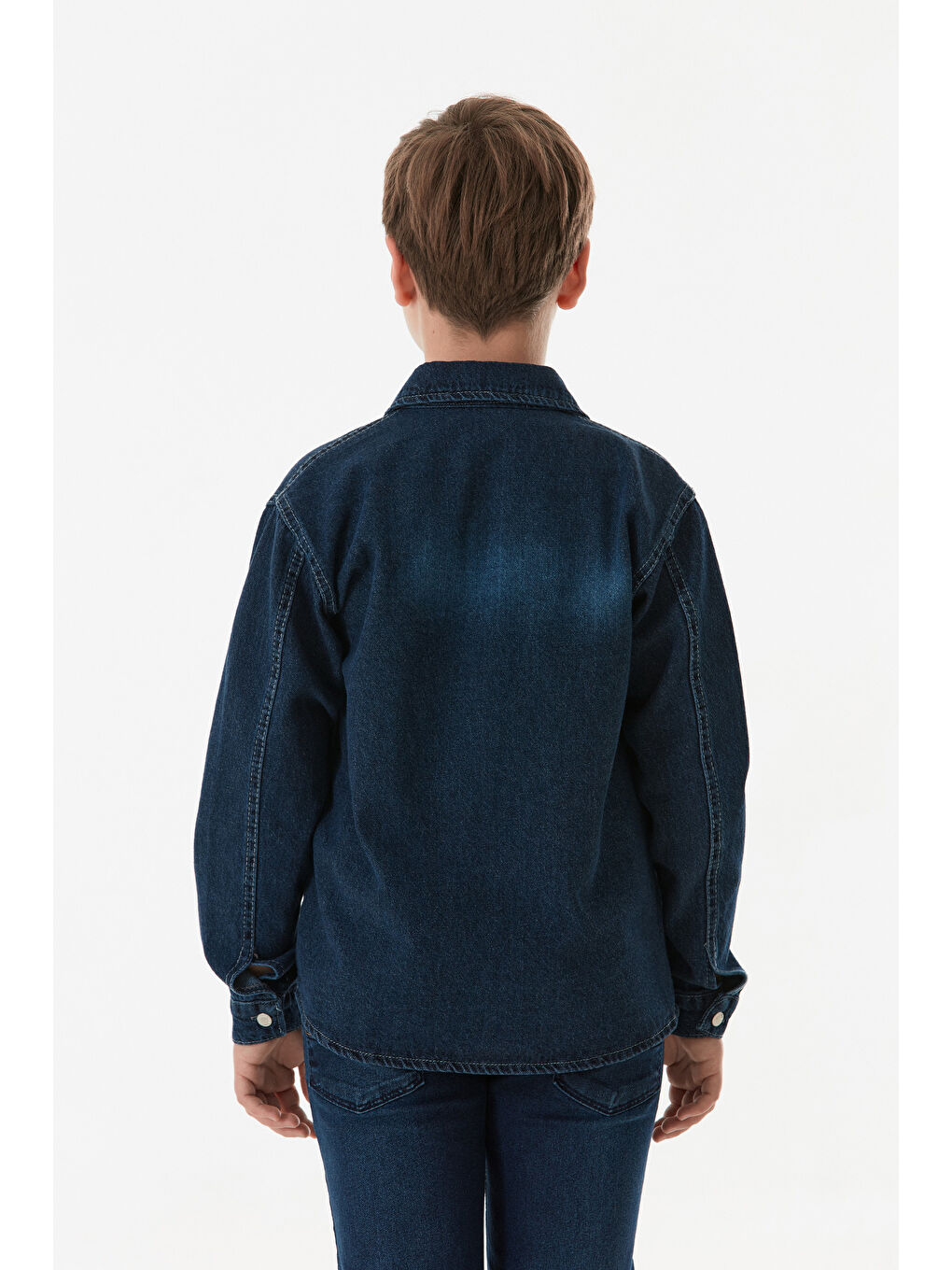 Mavi Yazı Baskılı Cepli 2 Li Erkek Çocuk Takım-3