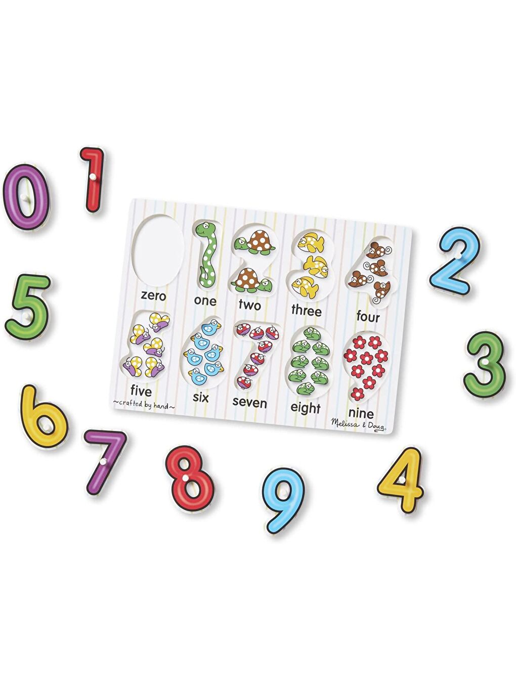 Melissa and Doug Karışık Ahşap Tutmalı Yapboz - Sayılar - 4