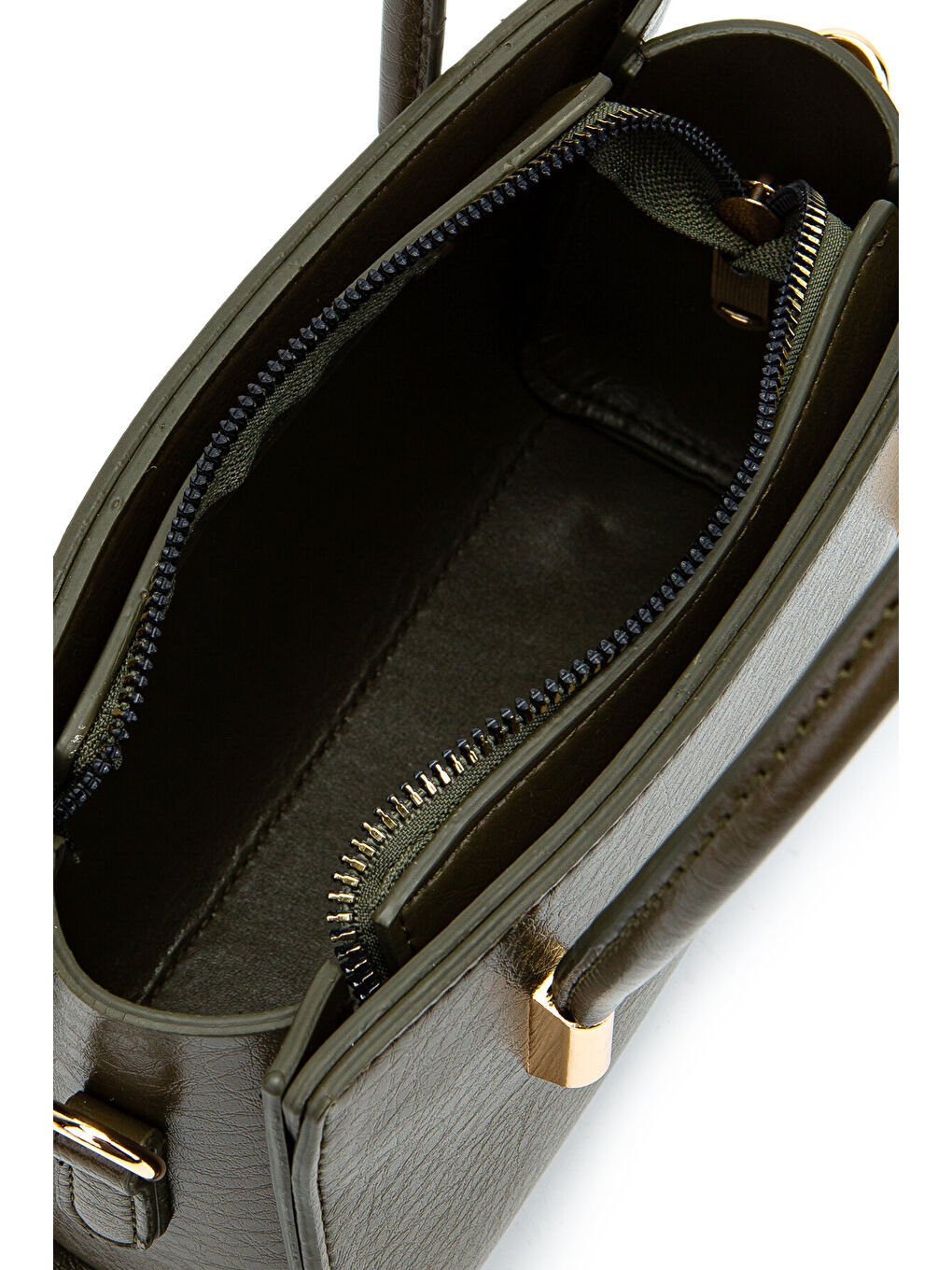 Gold Detay Sabit Askılı Kadın Çapraz Çanta Siena Haki-4