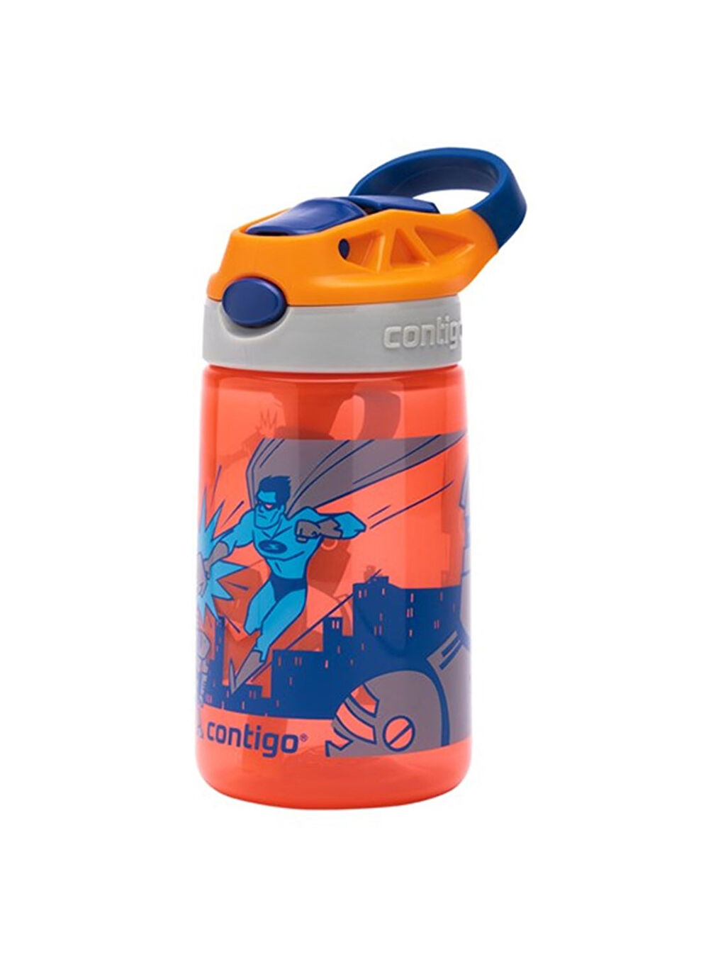 Contigo Turkuaz-Kırmızı Matara Gizmo Flip 420 Ml Süper Kahraman 1000 0745 - 3