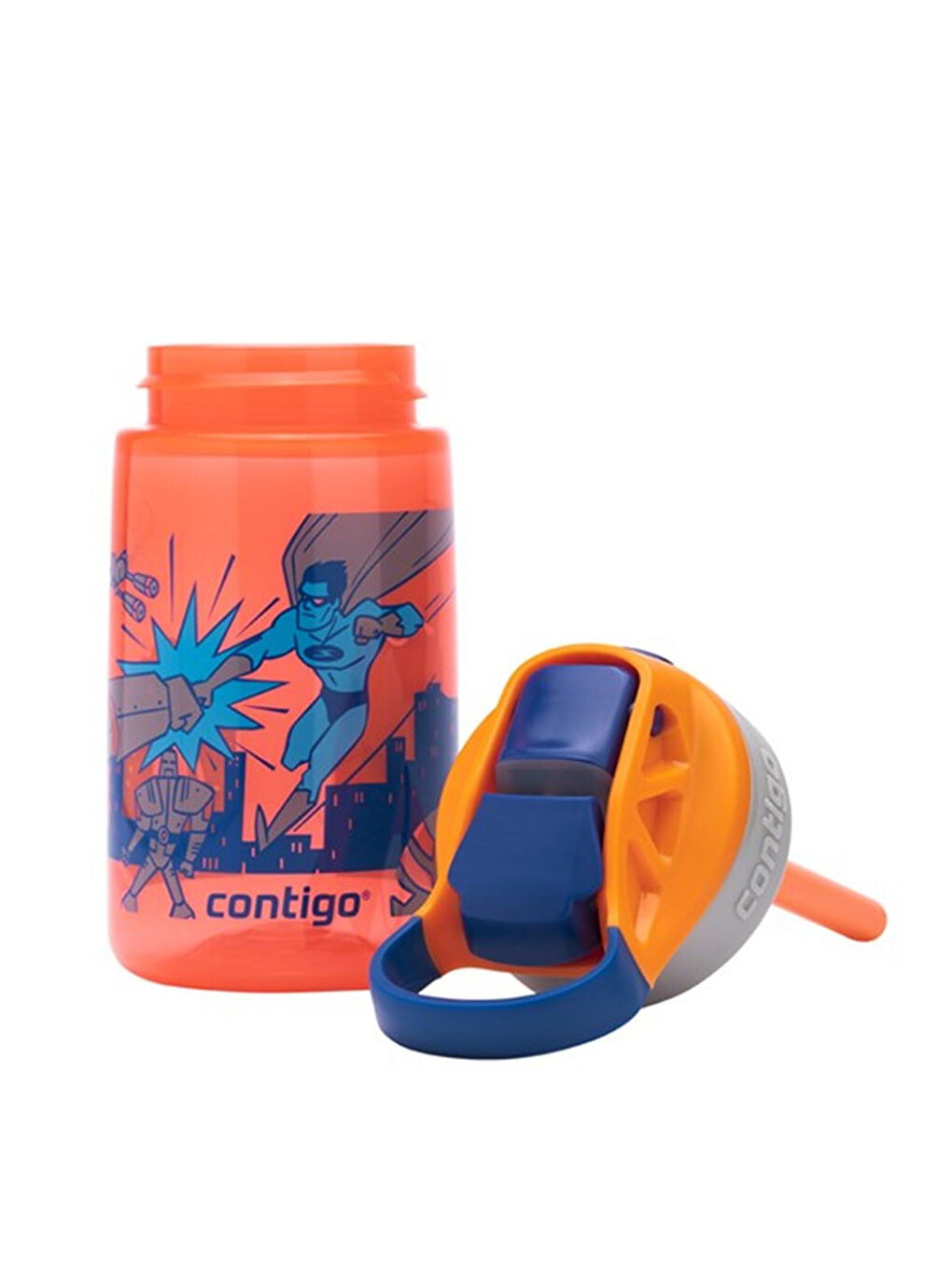 Contigo Turkuaz-Kırmızı Matara Gizmo Flip 420 Ml Süper Kahraman 1000 0745 - 2